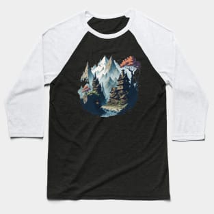 fine  mountains  classic painting. Baseball T-Shirt